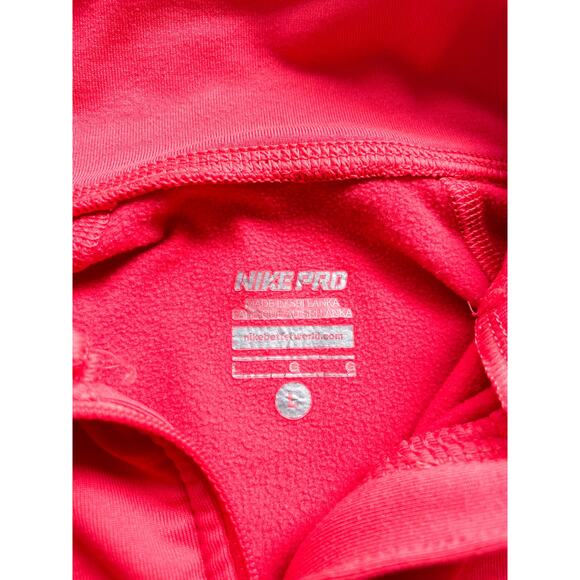 Women's Nike Pro Livestrong Red Orange Long Sleeve Half Zip Top Size Large - Picture 2 of 10